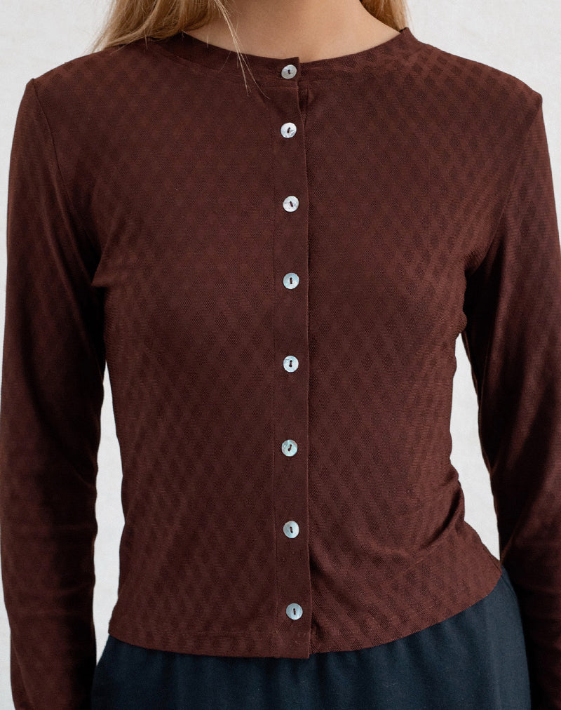 Image de Kahula Shirt in Argyle Mesh Brown