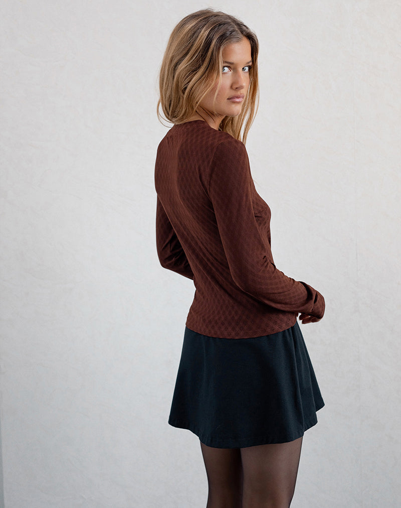 Image de Kahula Shirt in Argyle Mesh Brown