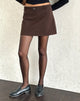 Image de Kaimar Mini jupe en pinstripe marron Tailoring