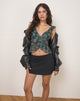 Image de Kajari Top in Tonal Paisley Blue