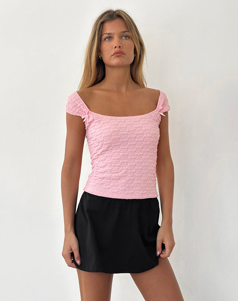 Image de Kalisa Bow Top in Textured Pink