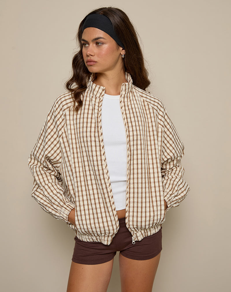 Image de Kalle Shell Jacket in Brown Check
