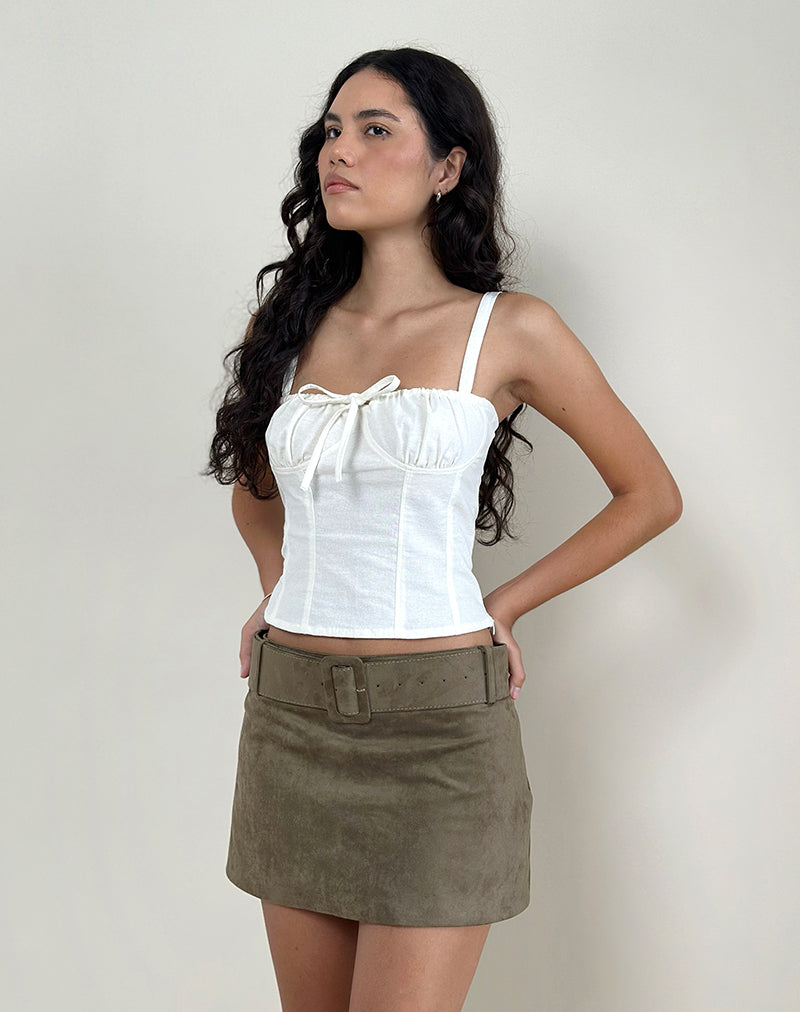 Kamden Cami Top in Linen Ivory