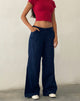 Image de Kaomy Pantalon à jambes larges en bleu marine