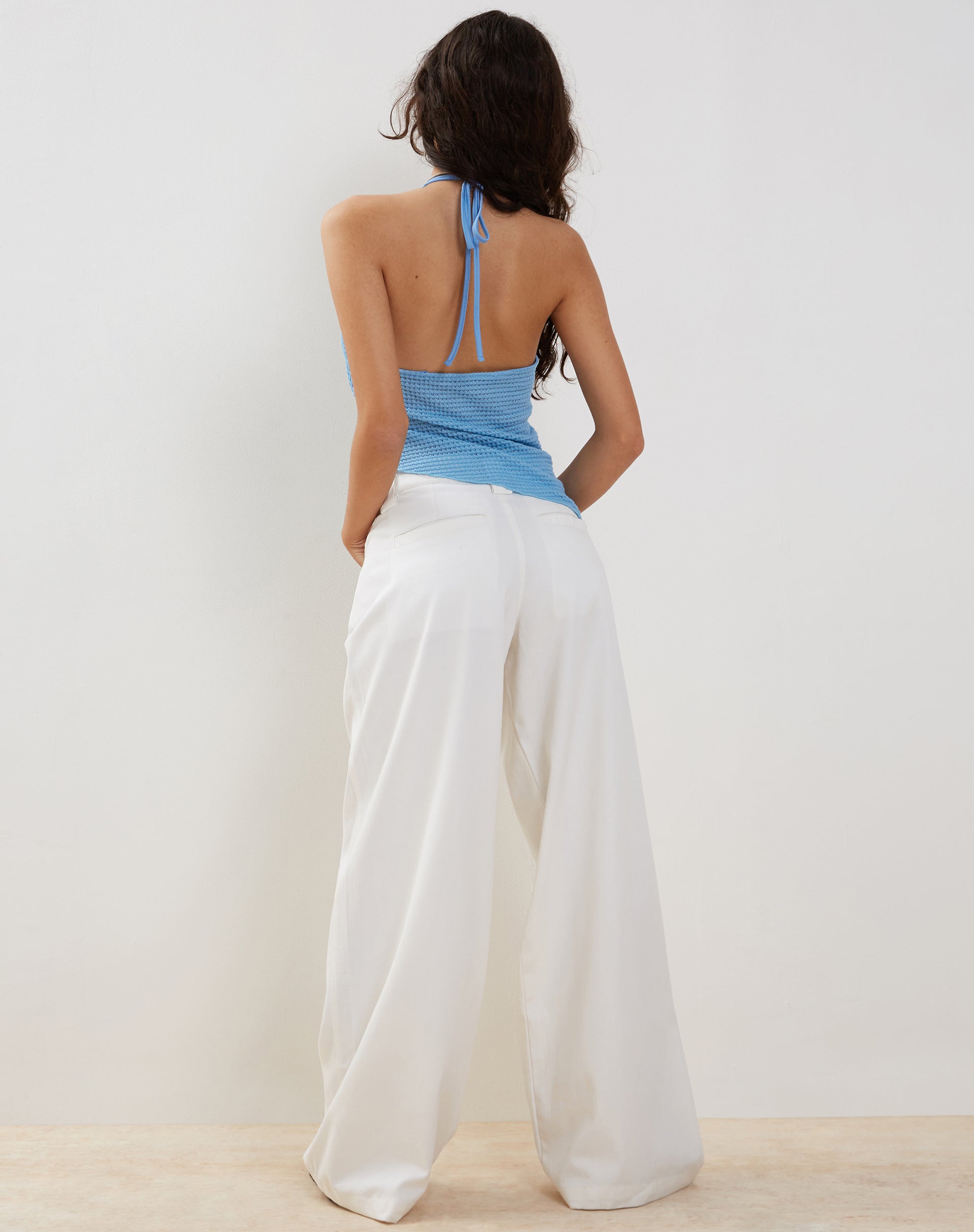 Image de Kaomy Pantalon à jambes larges en blanc