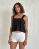 Image de Karana Peplum Top in Poplin Black