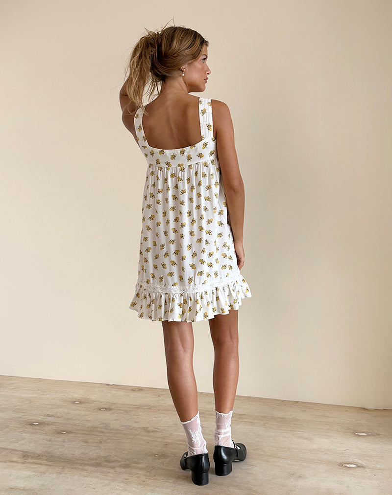 Image de Karina Dress in Funshine Floral Off White
