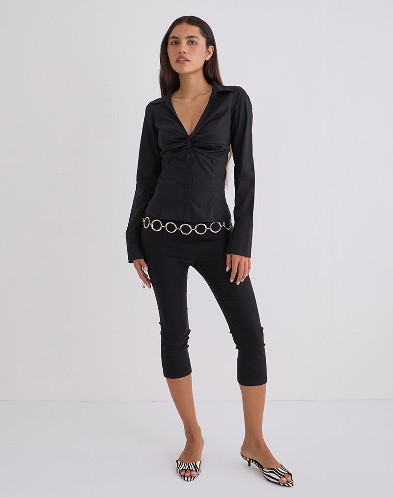 Image de la chemise Karis en popeline noire