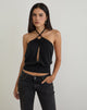 Image de Karise Plunge Top in Cupro Black