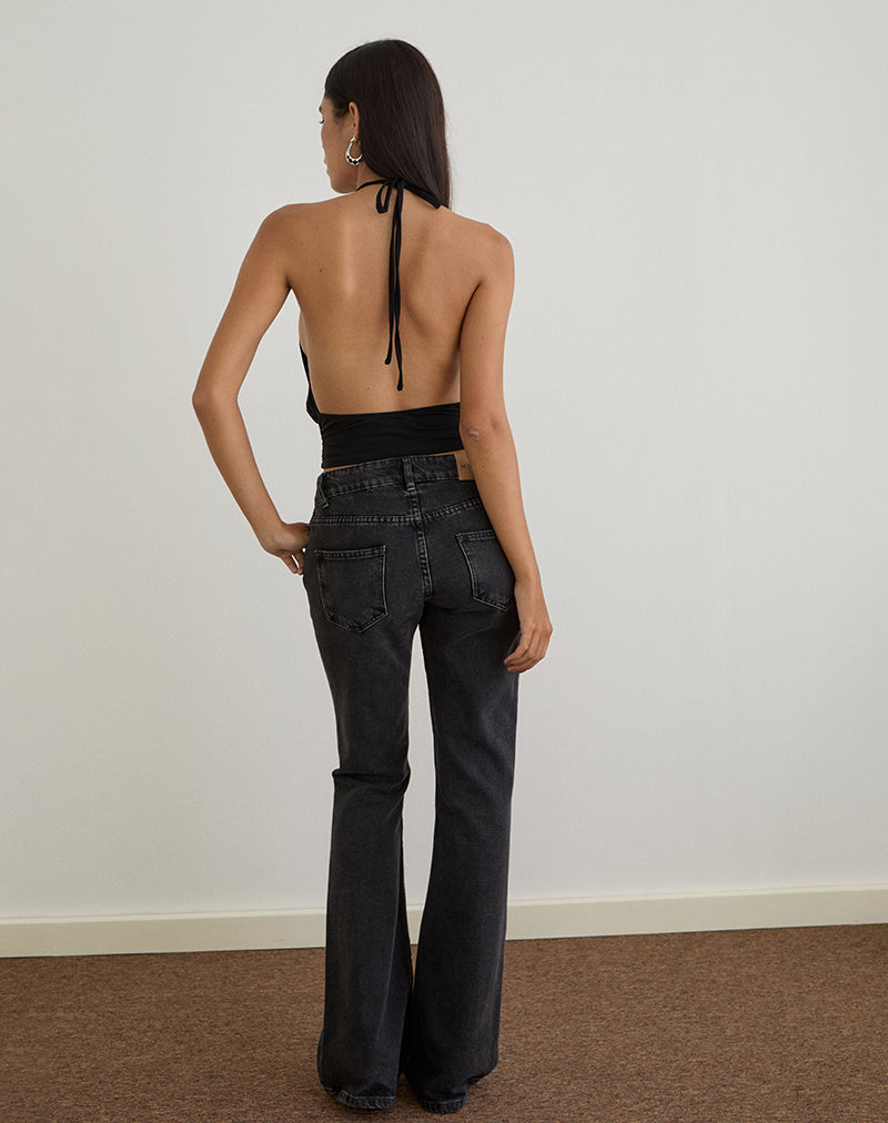 Image de Karise Plunge Top in Cupro Black