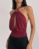 Image de Karise Plunge Top in Cupro Dark Red