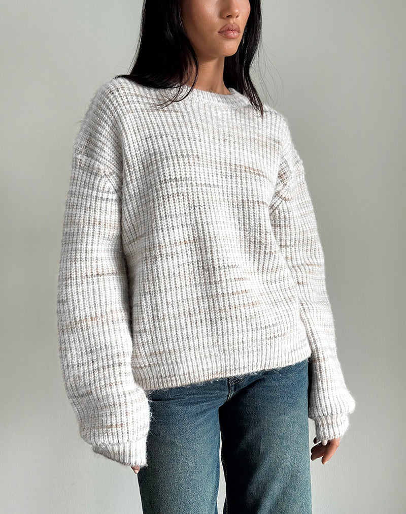 Pull Karu en tricot brossé neutre