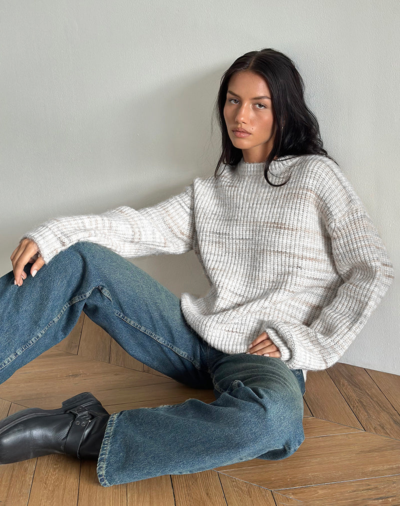 Pull Karu en tricot brossé neutre
