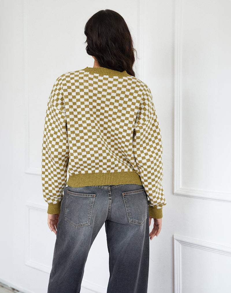 Image de Karu Jumper in Check Green