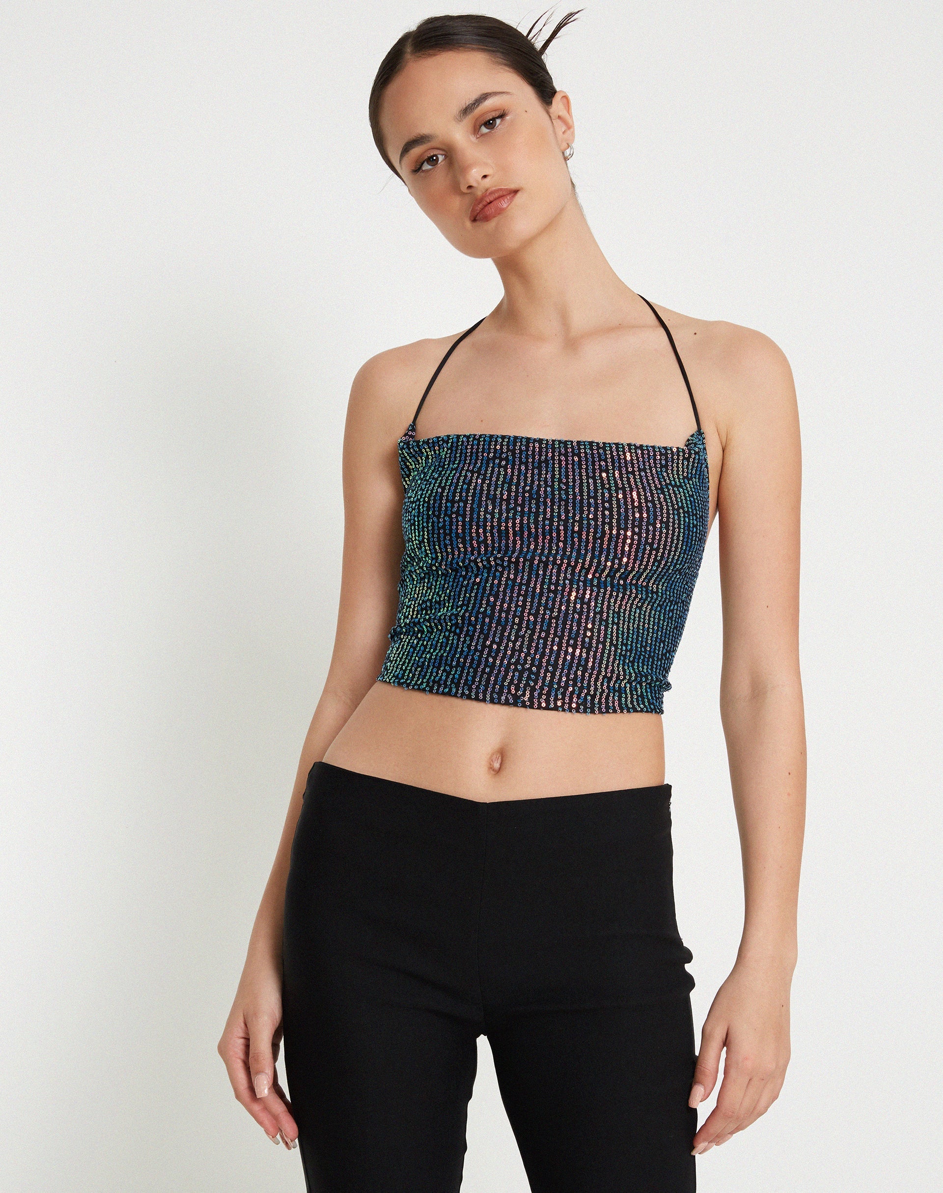 Image de Katari Halterneck Top in Opal Shine