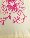 Citron avec broderie florale rose