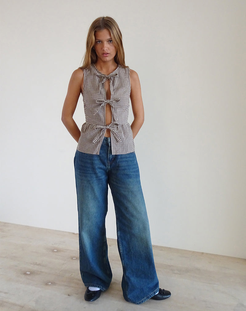 Image de Kayvata Top in Mini Gingham Brown