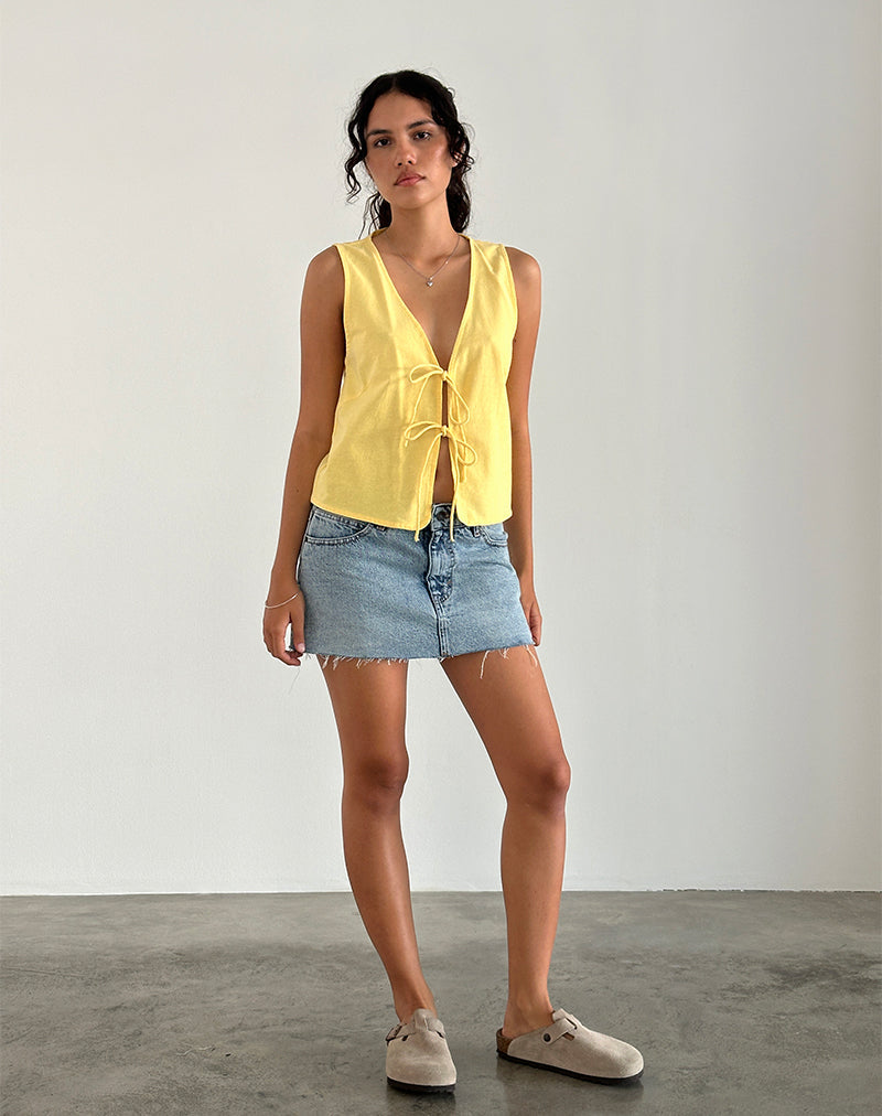 Image de Kayve Tie Front Top in Lemonade