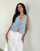 Image de Kayve Tie Front Top in Nantucket Blue