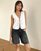 Image de Kayve Tie Front Top in Off White