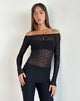 Image de Kazi Bardot Top in Crinkle Black