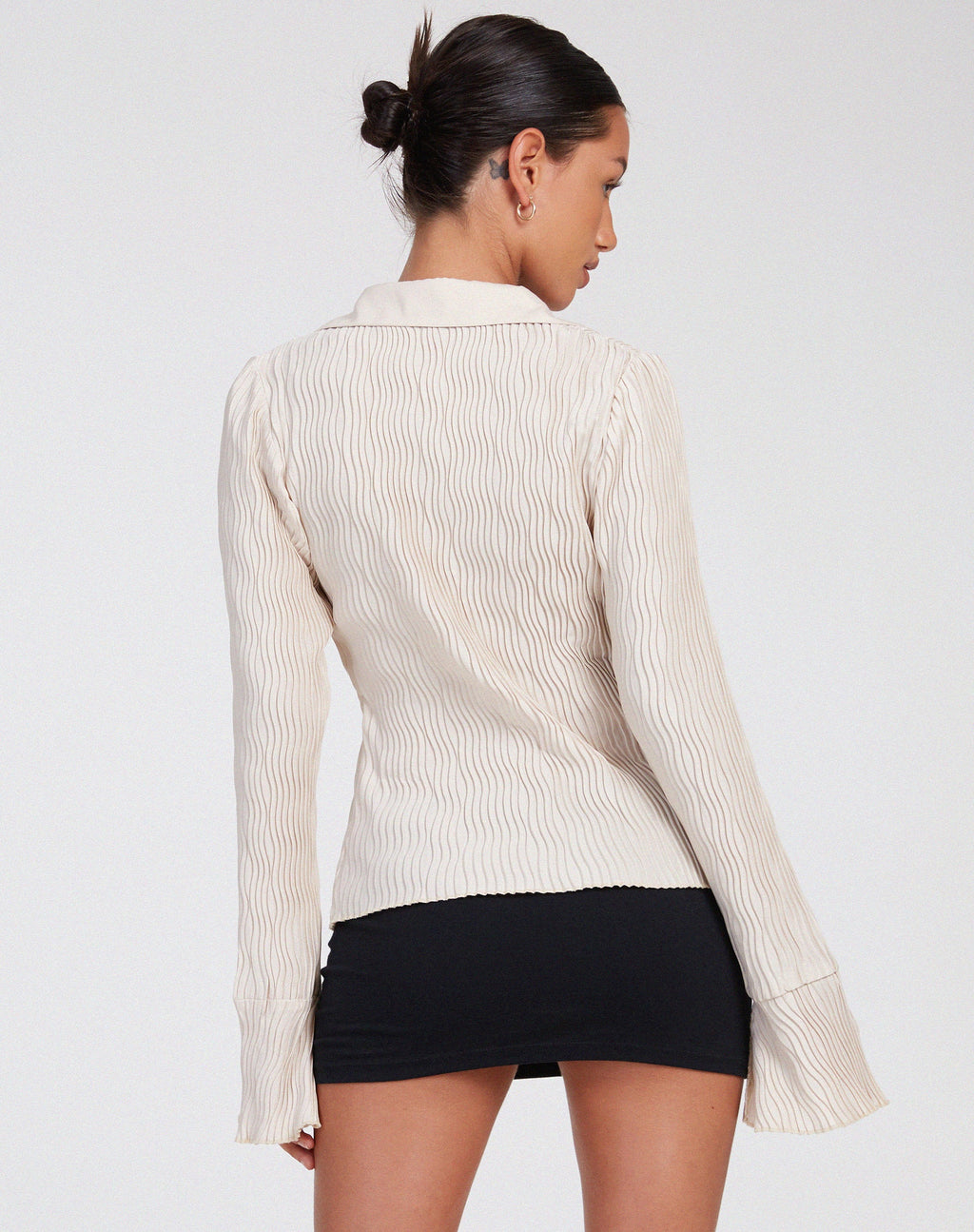 Chemise Keani, beige froissé