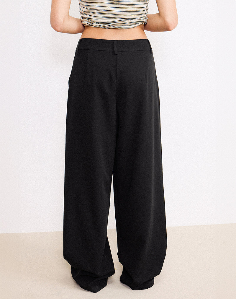 Image de Sakira Pantalon large surdimensionné en noir