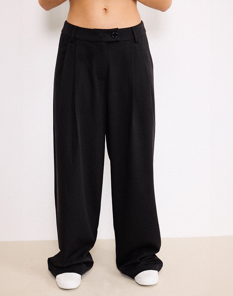 Pantalon large surdimensionné Sakira en noir
