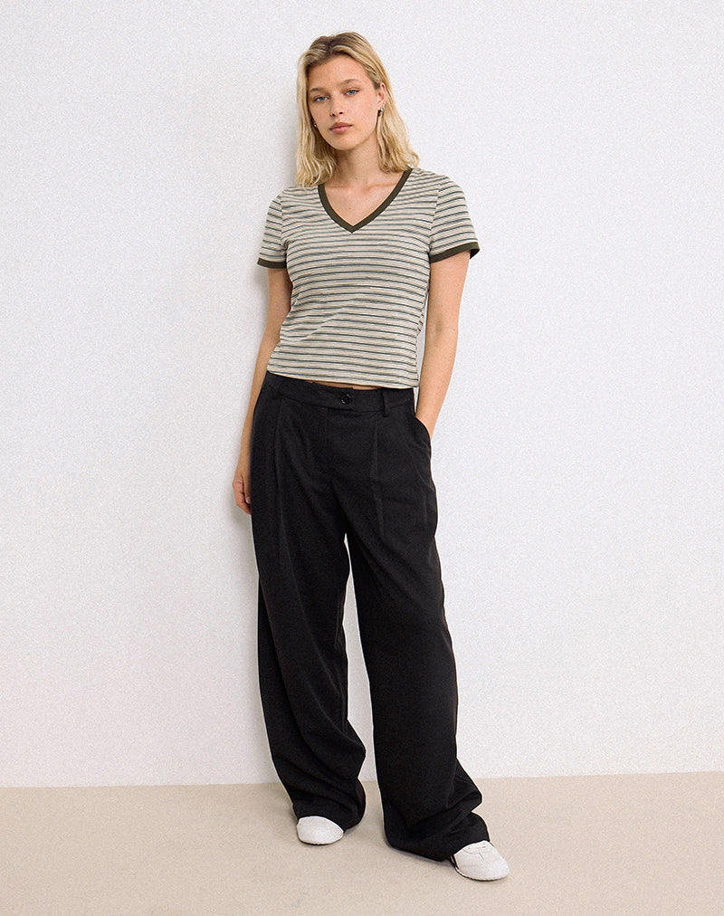 Image de Sakira Pantalon large surdimensionné en noir
