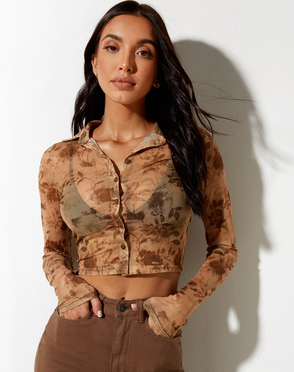 Chemise Kelly à manches longues en Botanical Animal