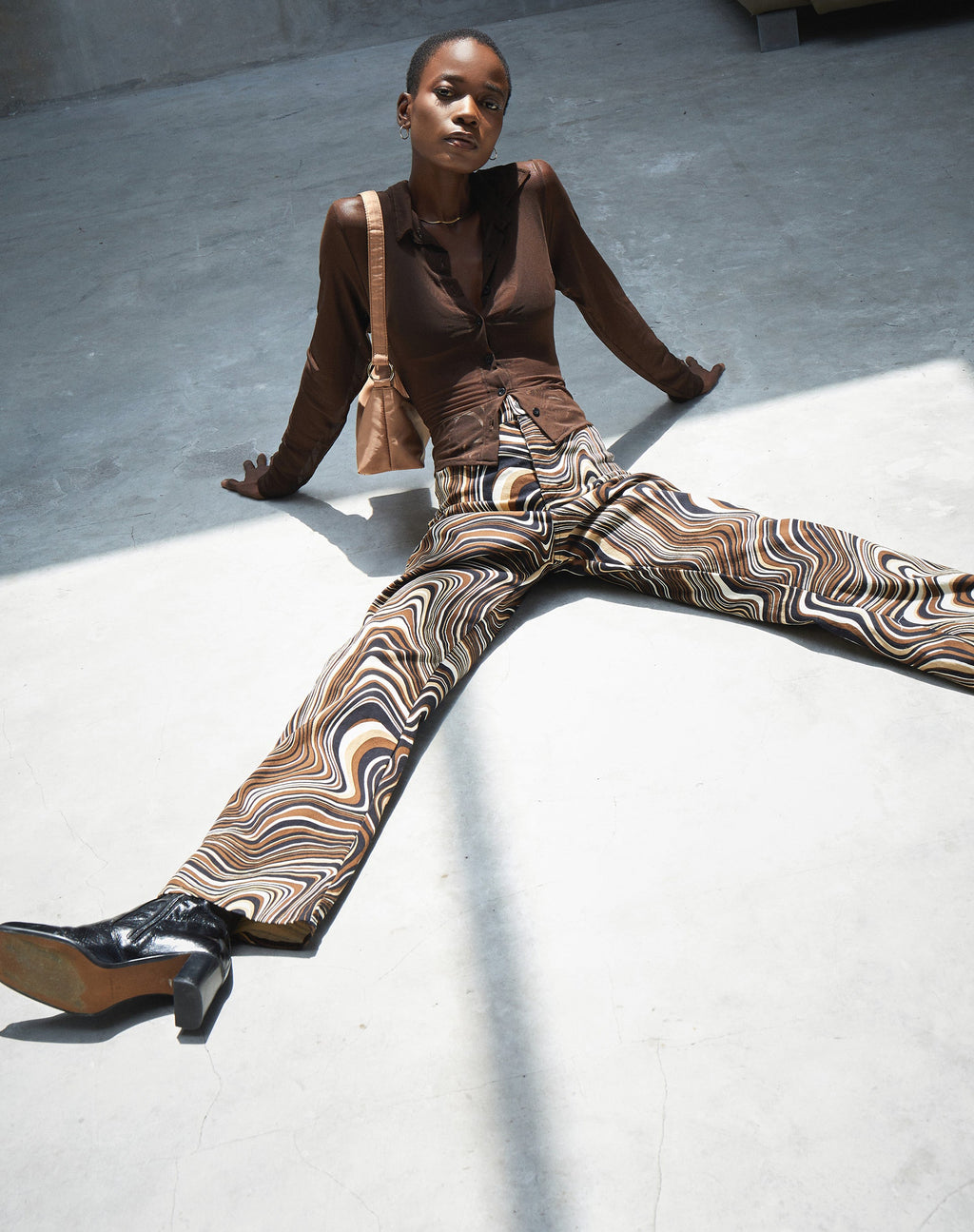 Pantalon évasé Zoven, ondulé 70's