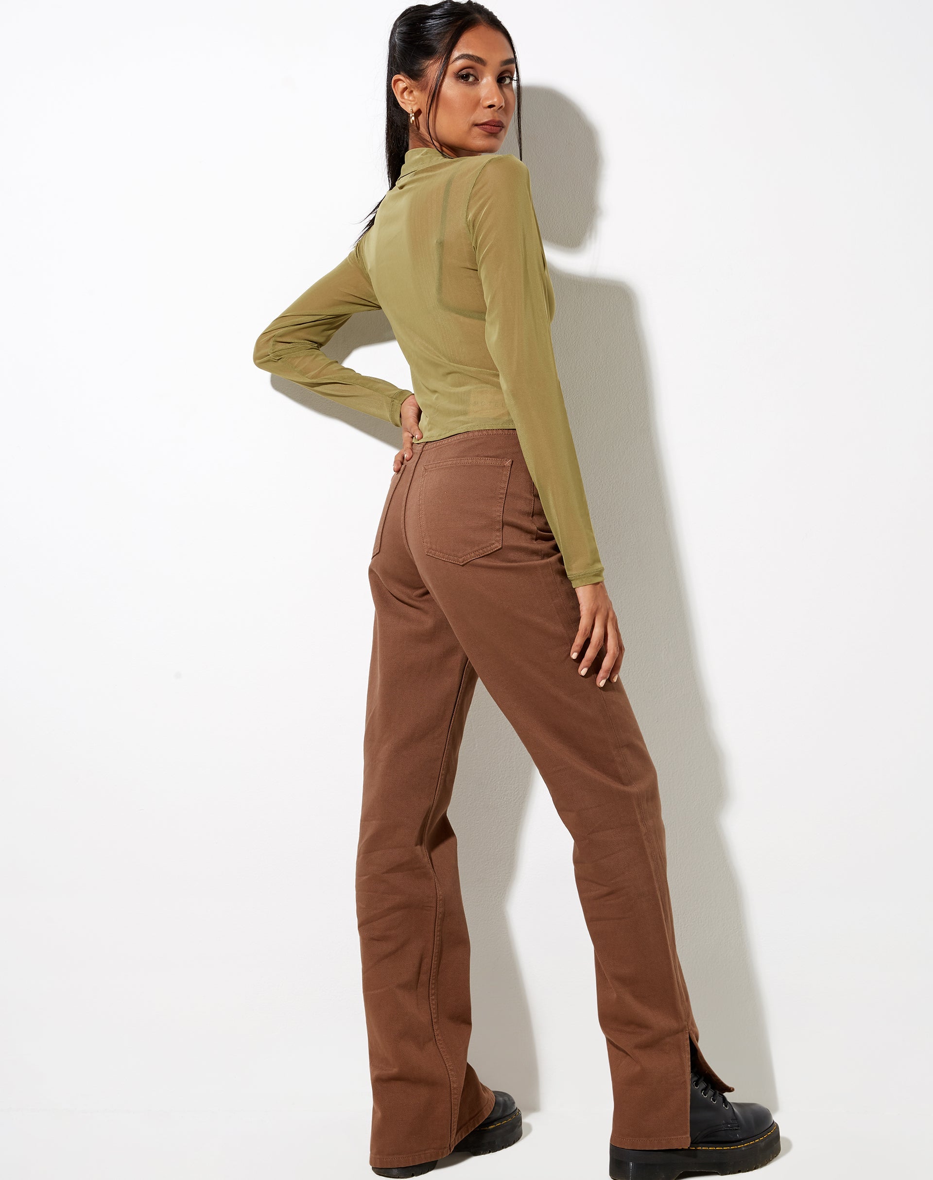 Image de la chemise Kelly en maille Olive