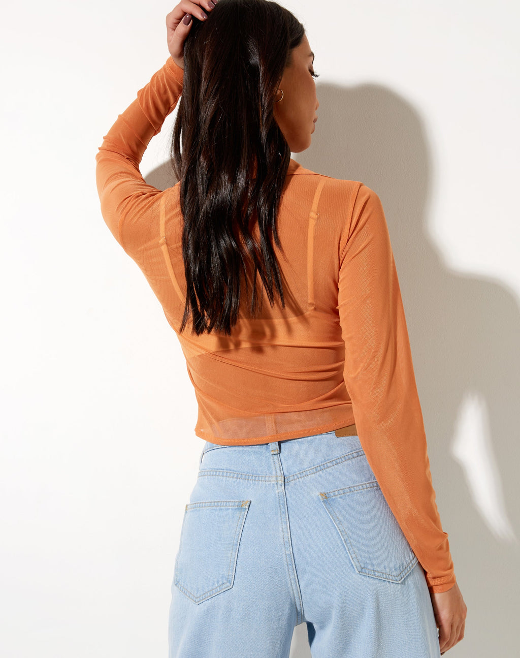 Chemise Kelly en maille orange