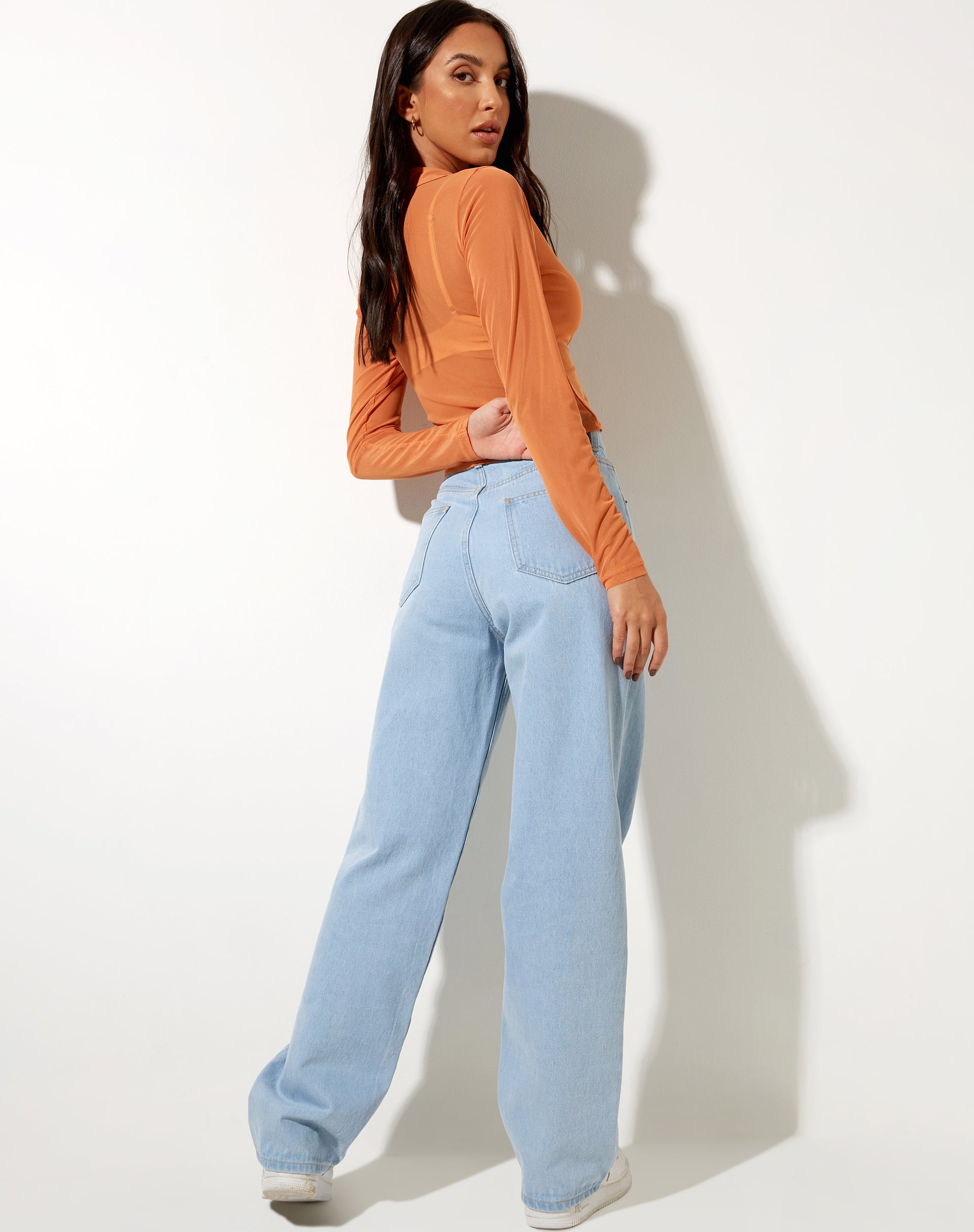 Image de la chemise Kelly en maille orange