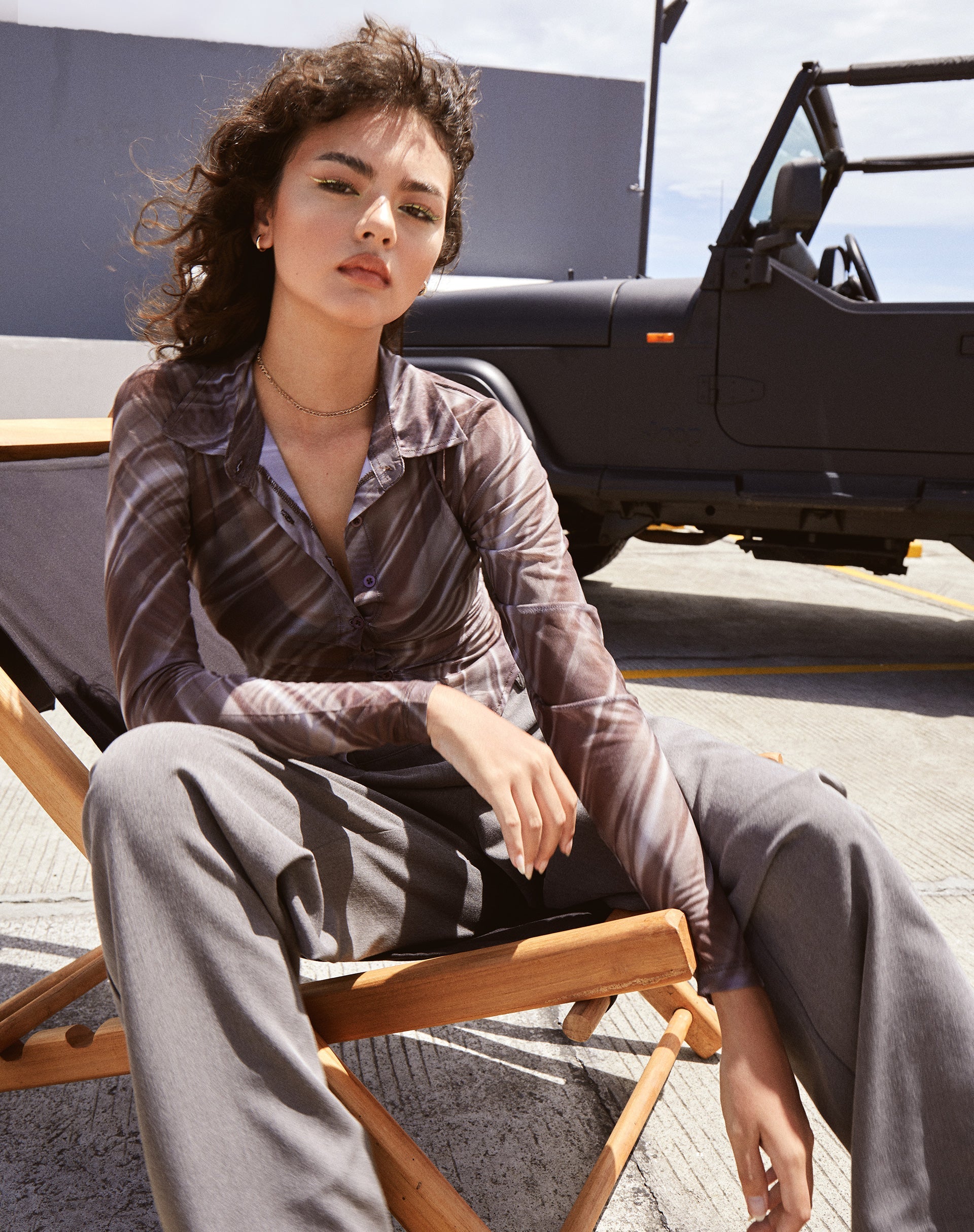 Image de la chemise Kelly en chocolat ondulé
