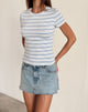 Image de Kenichi Top in Stripe Blue and White Jersey