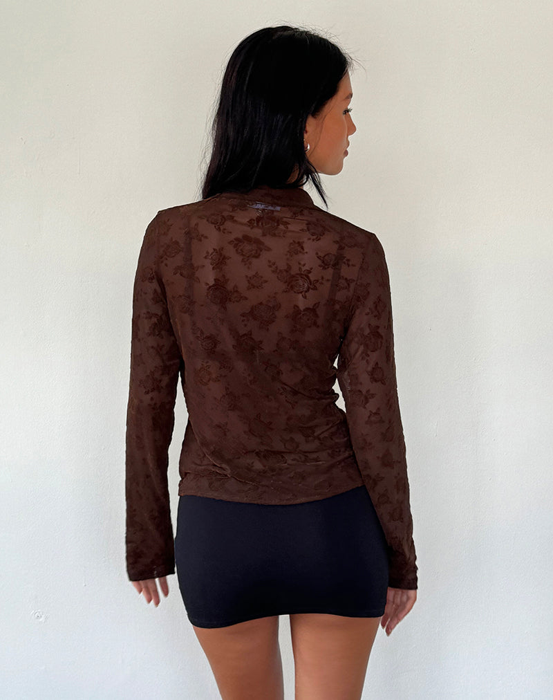 Image de Kenila Romantic Rose Shirt in Flock Brown