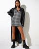 image de Kezina Mini Dress in Optic Monochrome Square Black and White