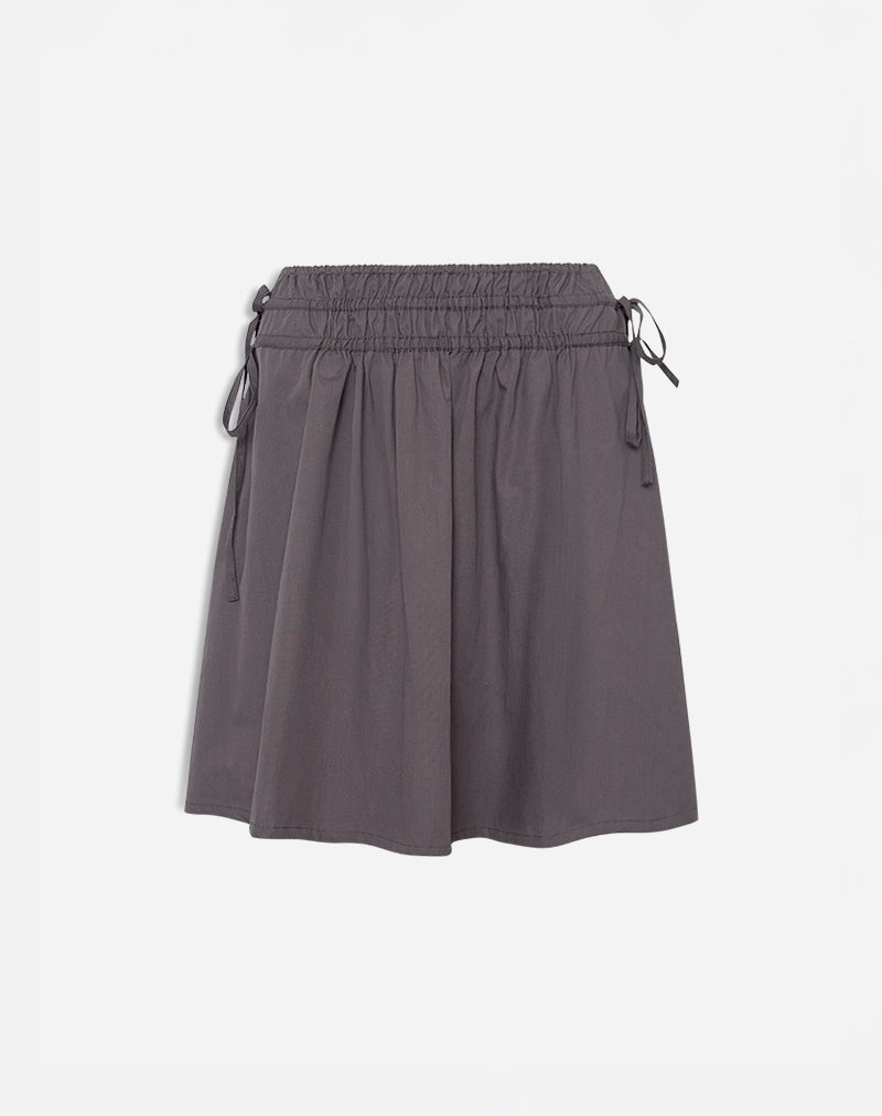 Image de Khimar Jupe mi-longue froncée en poivre