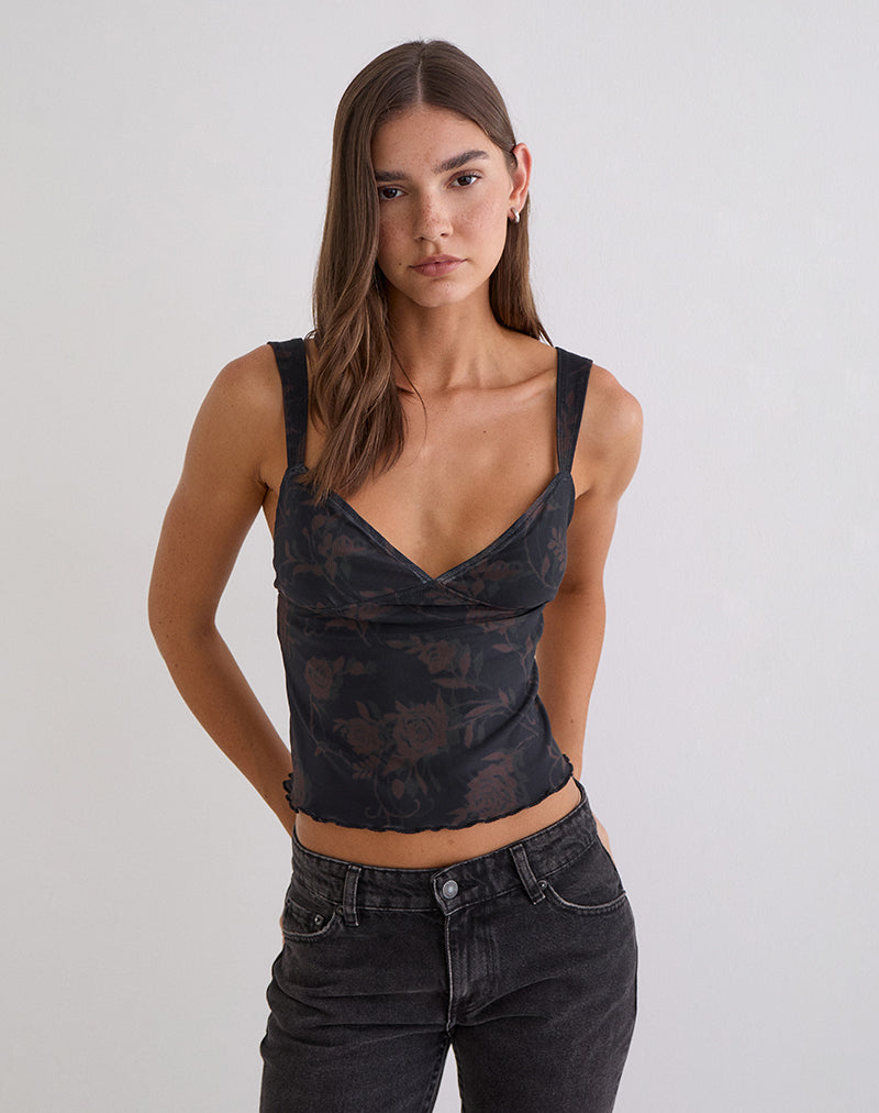 Image du haut Khory Cami en Dynamic Rose