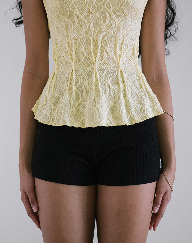 Image du Top Kimbra en jaune texturé