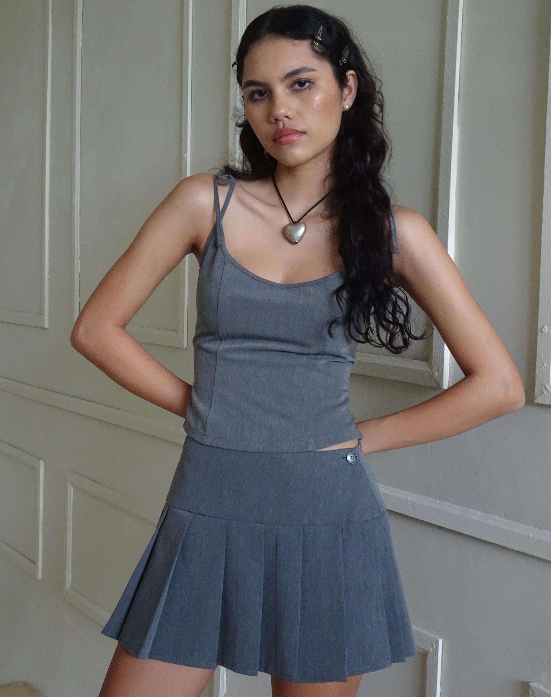 Image de Kiona Corset Top in Charcoal