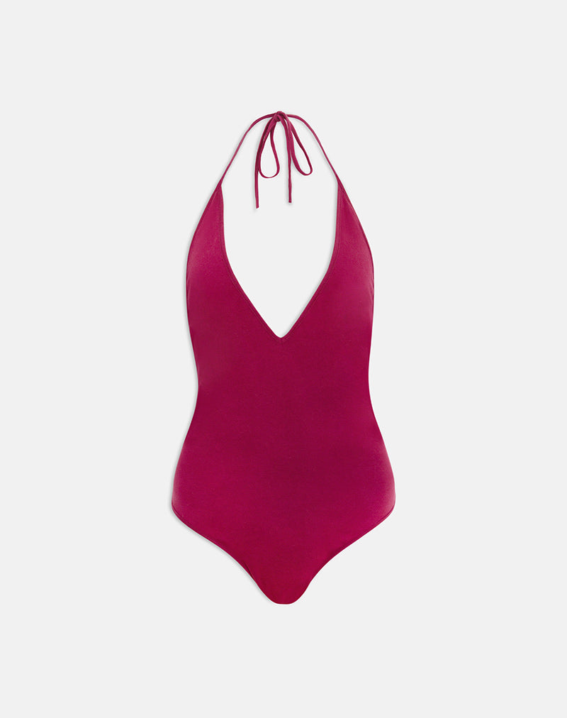 Image du body Kitty Deep Plunge en bordeaux