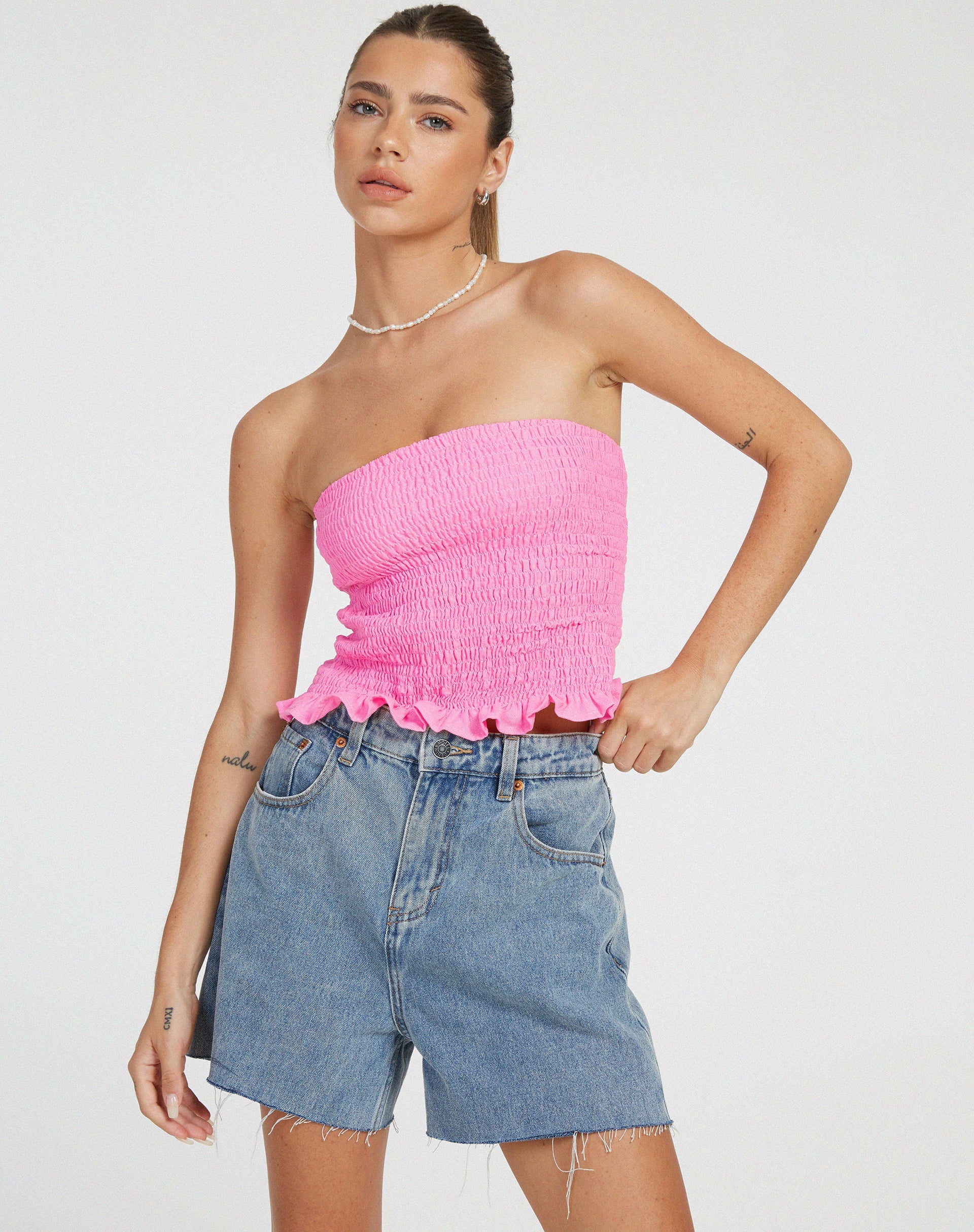 Image de Kiyo Bandeau Top in Bubblegum