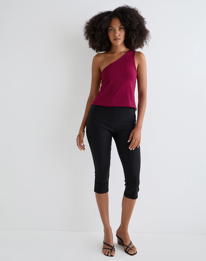 Image de Klazari Top in Rayon Jersey Burgundy