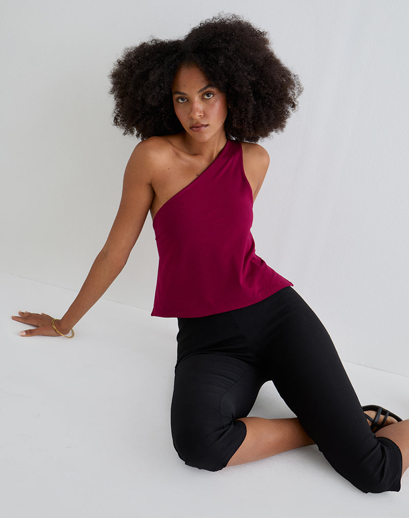 Image de Klazari Top in Rayon Jersey Burgundy