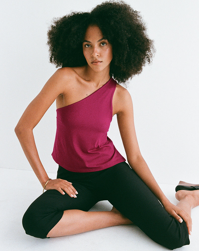 Image de Klazari Top in Rayon Jersey Burgundy