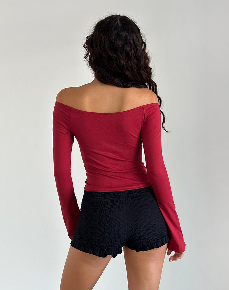 Image de Korby Long Sleeve Top in Adrenaline Red