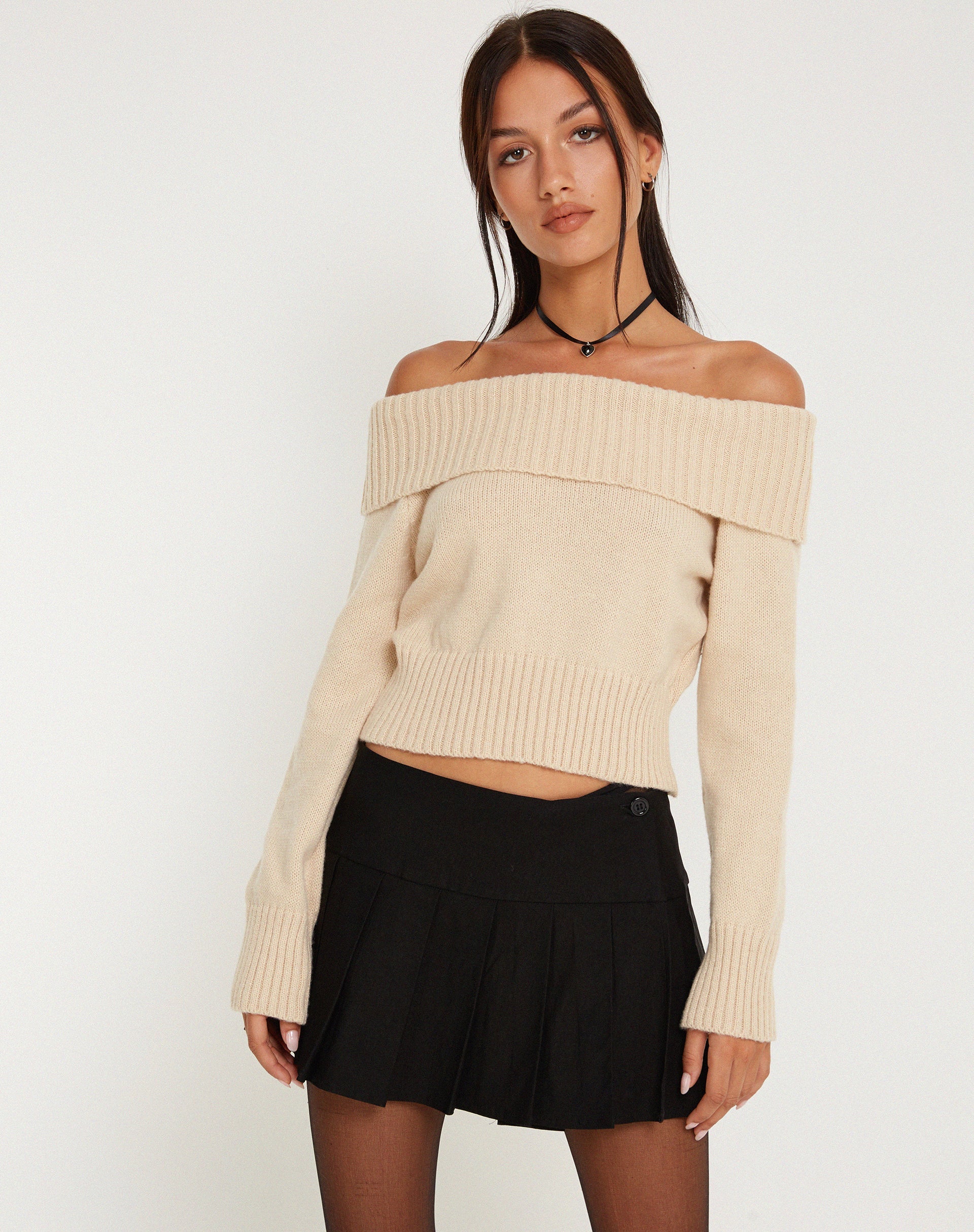 Image de Koriya Bardot Top in Birch Cream