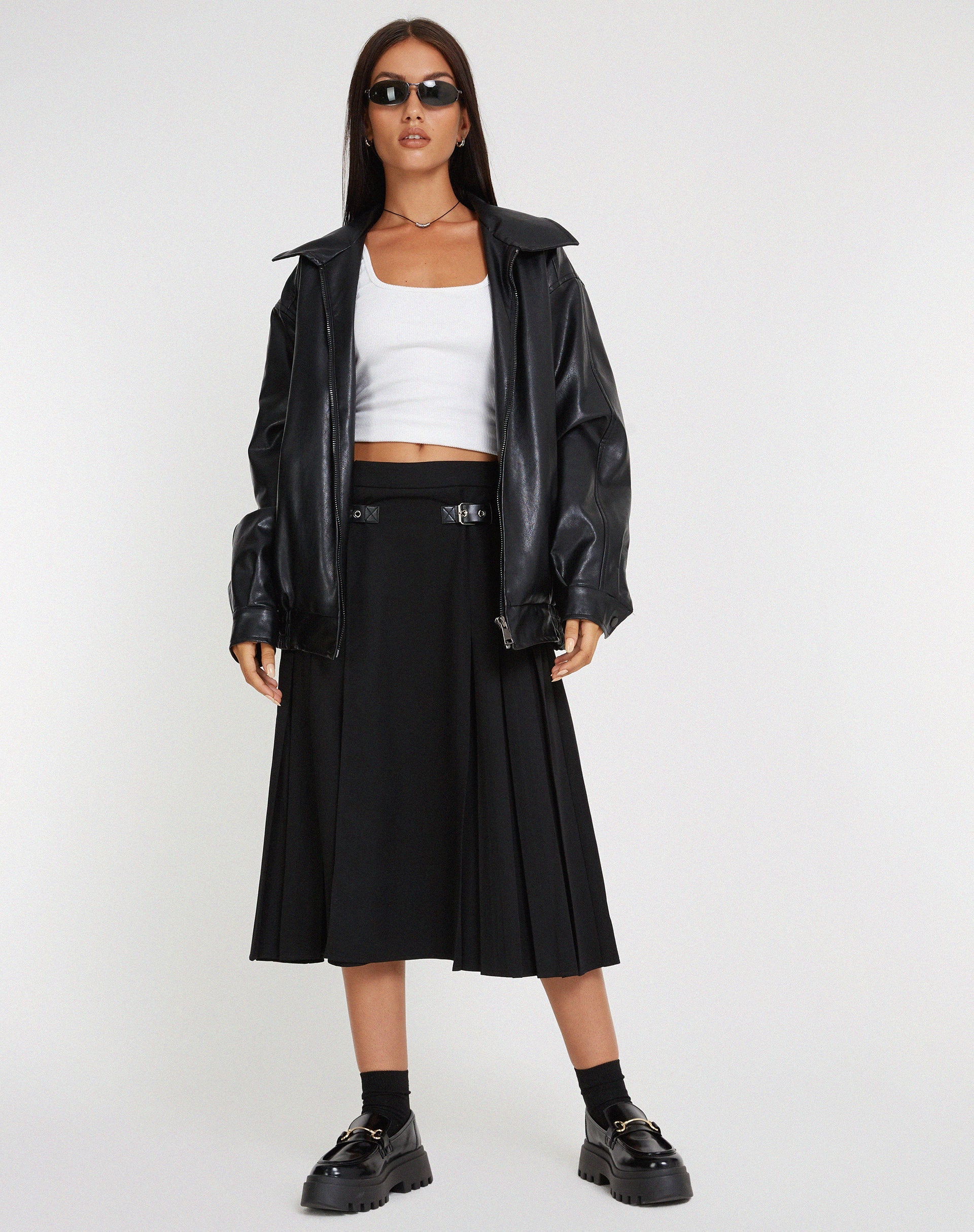 image de Kozani Midi Skirt in Black
